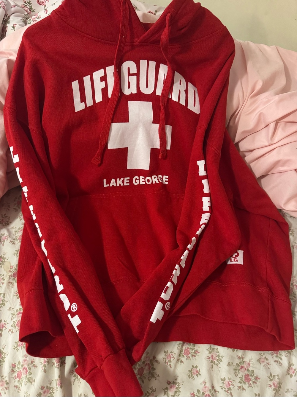 Red Lifeguard Graphic Hoodie Sweatshirt